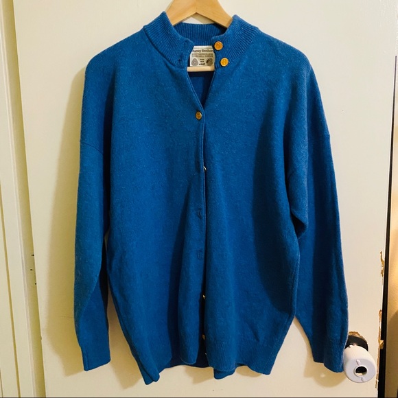 murray brothers Other - Murray brothers mens blue Scottish wool sweater cardigan L Vtg